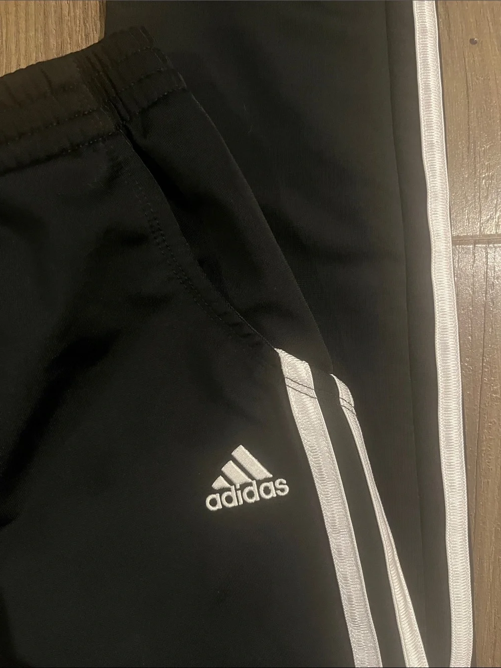 adidas Black Joggers with White 3-Stripes